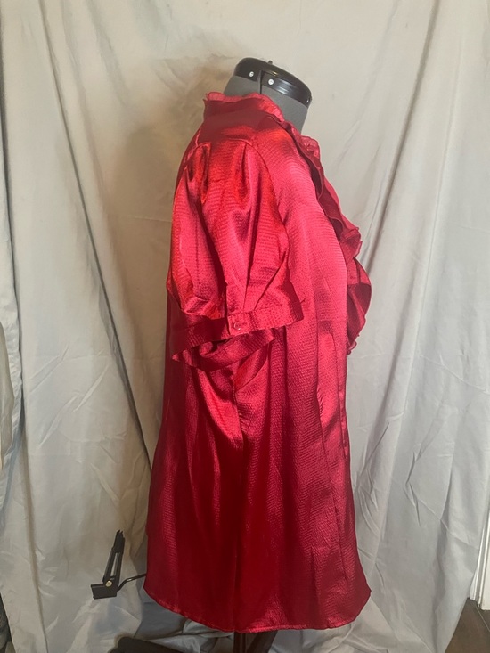 Worthington Black Blazer with Red Ruffle Blouse - Picture 3 of 8